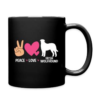 Irischer Wolfshund - Tasse einfarbig - Schwarz - Rechts