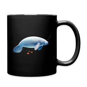 Lamantin - Mug uni - noir - Droite