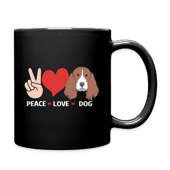 Springer Spaniel Dog - Full Colour Mug - black - Right