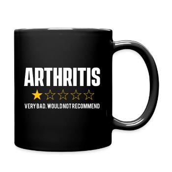 Arthritis Very Bad Rheumatoid Warrior - Full Colour Mug - black - Right