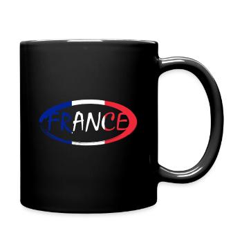 Französische Flagge, Frankreich  - Tasse einfarbig - Schwarz - Rechts