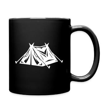 Icône de la tente - Mug uni - noir - Droite