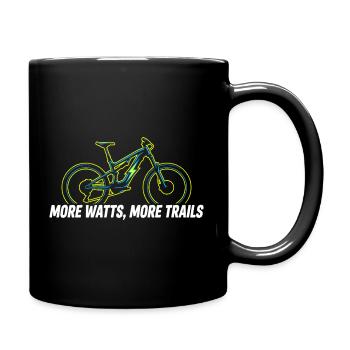 More Watts More Trails E-Bike Shirt - Tasse einfarbig - Schwarz - Rechts