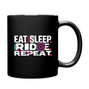 T-shirt de cyclisme Eat Sleep Ride Repeat - Mug uni - noir - Droite