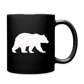Bär Silhouette - Tasse einfarbig - Schwarz - Rechts