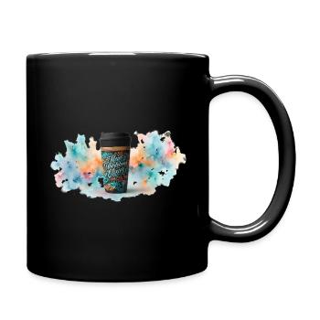 Überlebenselixier - Tasse einfarbig - Schwarz - Rechts