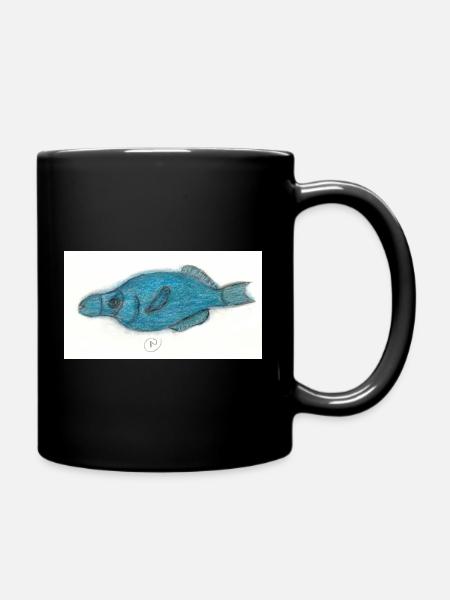 Vogellippfisch - Tasse einfarbig - Schwarz