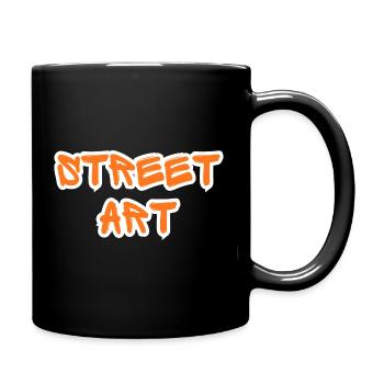 Orange Graffiti Street Art - Tasse einfarbig - Schwarz - Rechts