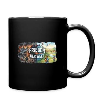 Frieden der Welt - Tasse einfarbig - Schwarz - Rechts