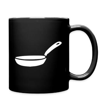 Pan Pot Cooking Icon White Gift Chef - Full Colour Mug - black - Right