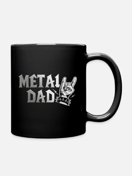 Metal Dad Cadeau Papa Heavy Metal Rock - Mug uni - noir