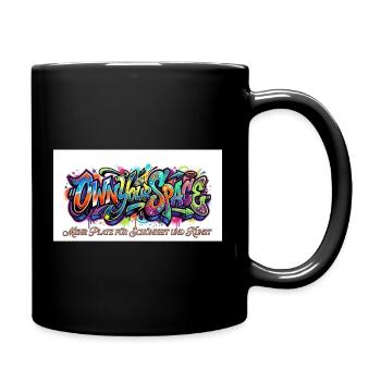 Eigener Raum Graffiti Kunst - Tasse einfarbig - Schwarz - Rechts