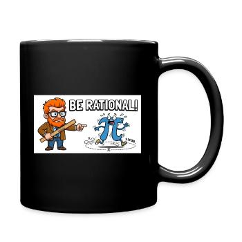Be Rational Math Cartoon - Tasse einfarbig - Schwarz - Rechts