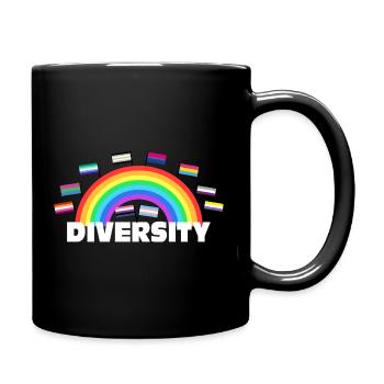 Diversity Rainbow - Diversity Design - Full Colour Mug - black - Right
