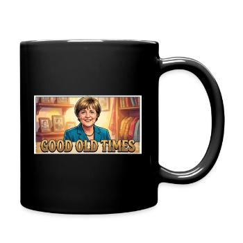 Vintage Politikerin Comic-Stil - Tasse einfarbig - Schwarz - Rechts