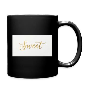 Goldene Script-Schrift Sweet - Tasse einfarbig - Schwarz - Rechts