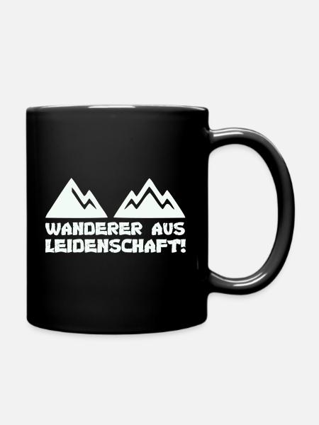 Wanderer aus Leidenschaft - Tasse einfarbig - Schwarz
