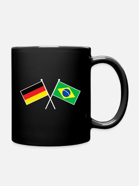 Germany x Brazil Crossed Friendship Flags - Tasse einfarbig - Schwarz