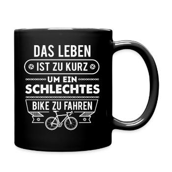 Gutes Fahrrad - Tasse einfarbig - Schwarz - Rechts