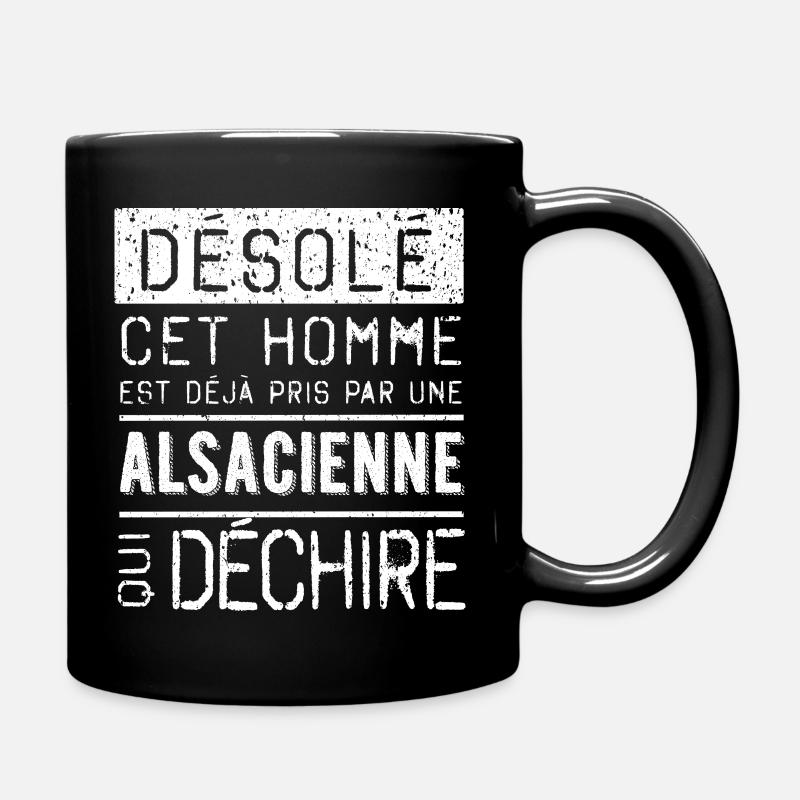 Desoel cet homme est pris par une Alsacienne - Mug uni - noir