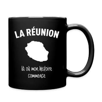 reunion-histoire - Mug uni - noir - Droite