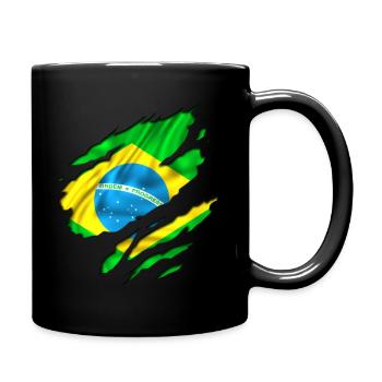 brazilien countries football - Tasse einfarbig - Schwarz - Rechts