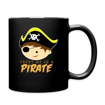 Pirat - Tasse einfarbig - Schwarz - Rechts