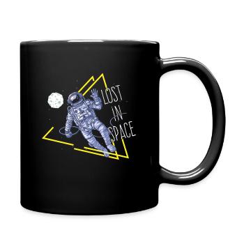 Spruch Sprüche Geschenk Lost in Space - Tasse einfarbig - Schwarz - Rechts