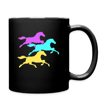 Cheval - Mug uni - noir - Droite