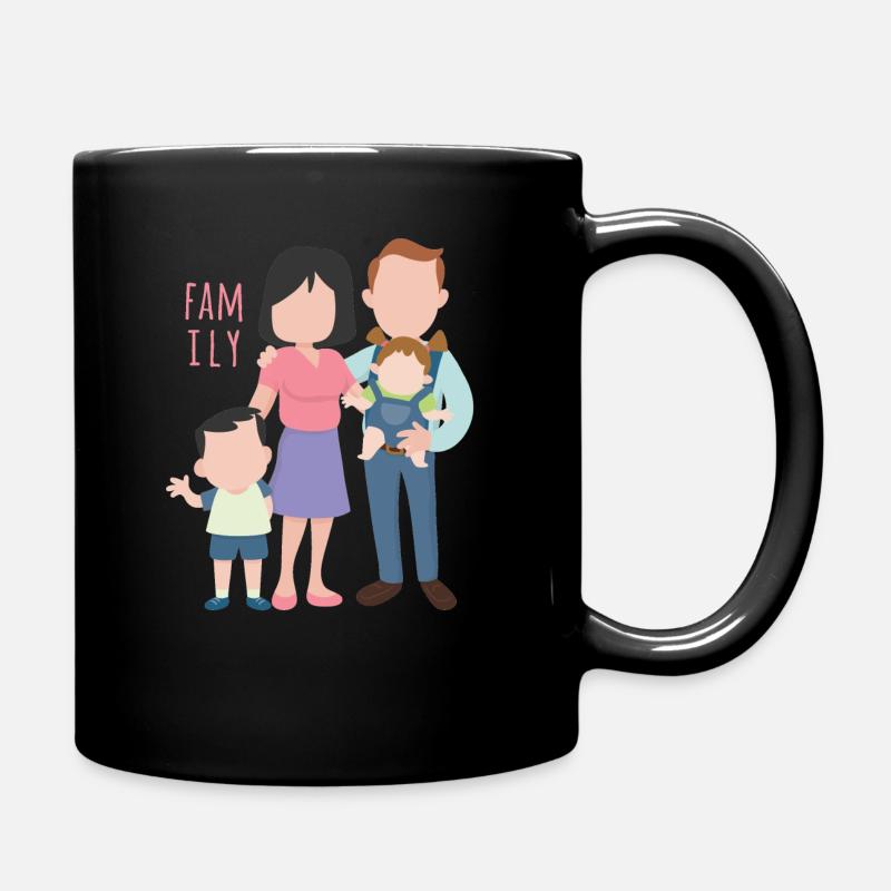 family - Full Colour Mug - black
