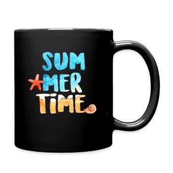 Urlaub - Tasse einfarbig - Schwarz - Rechts