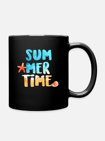 Urlaub - Tasse einfarbig - Schwarz