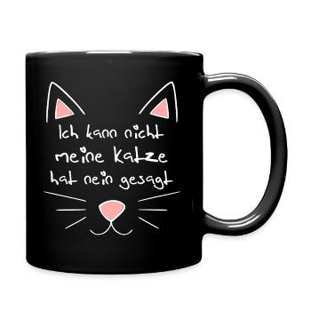 Ich kann nicht meine Katze hat nein gesagt 2 - Tasse einfarbig - Schwarz - Rechts