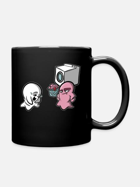 Ghost est rose après le lavage - Mug uni - noir
