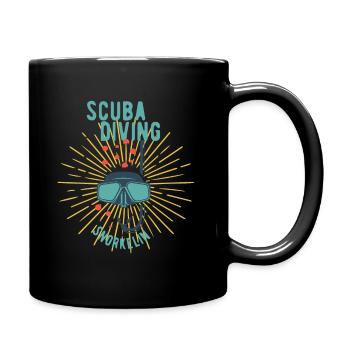 Taucher - Tauchen - Tauchschüler - Scuba Diving - Tasse einfarbig - Schwarz - Rechts