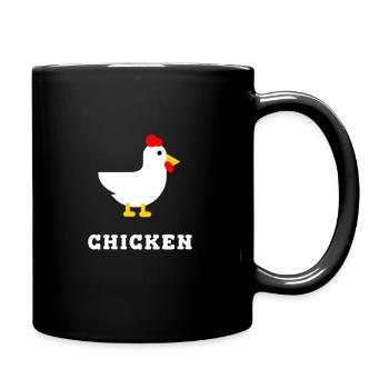 Poulet oeufs nourriture animaux cadeau ferme amour - Mug uni - noir - Droite