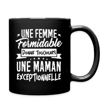 T-shirt Fête des Mères - Une Maman Exceptionnelle - Mug uni - noir - Droite