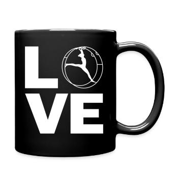 Rhönrad Turnen Rhönradturnen Sport Liebe Herz - Full Colour Mug - black - Right