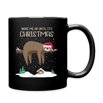 Paresseux cadeau de Noël paresseux Noël - Mug uni - noir - Droite