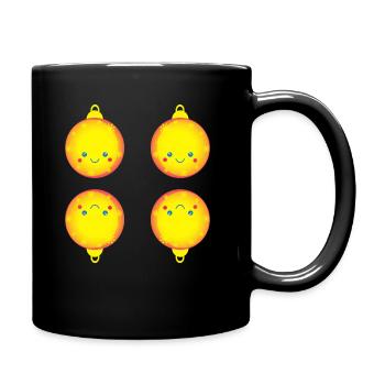 Belles boules de noel boules de sapin de noel - Mug uni - noir - Droite
