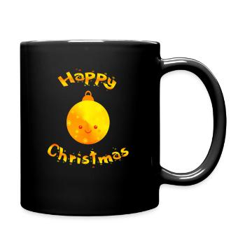 Schöne Weihnachtskugel Christbaumkugel - Tasse einfarbig - Schwarz - Rechts