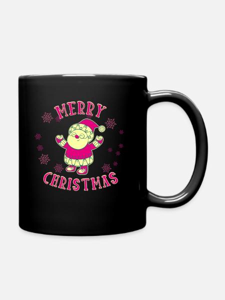 Santa Claus Merry Christmas Christmas - Full Colour Mug - black