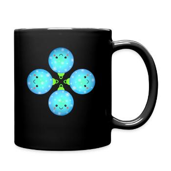 Schöne Weihnachtskugeln Christbaumkugeln - Tasse einfarbig - Schwarz - Rechts