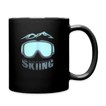 Ski goggles glasses skier snow - Full Colour Mug - black - Right