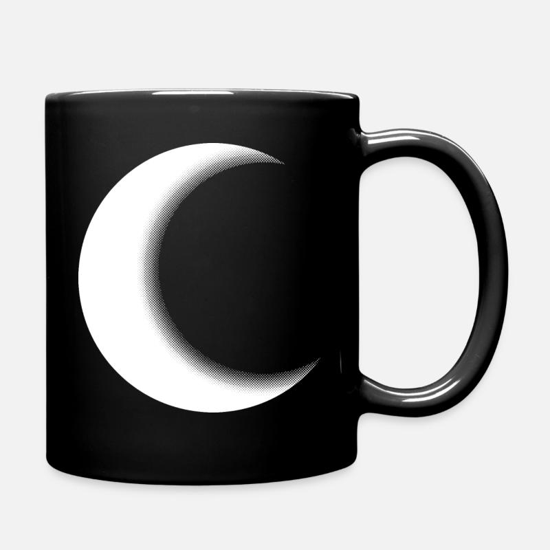 Halbmond Mond Sichel Mondsichel - Tasse einfarbig - Schwarz