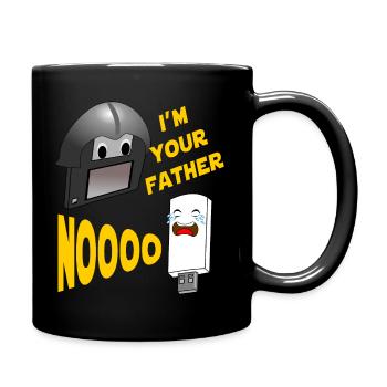 disquette usb père pc ballot connaisseur cadeau drôle - Mug uni - noir - Droite