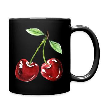 cherry - Full Colour Mug - black - Right