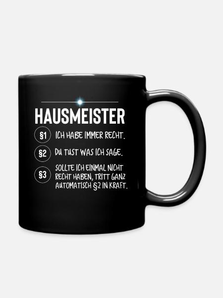 Beruf Hausmeister - Tasse einfarbig - Schwarz
