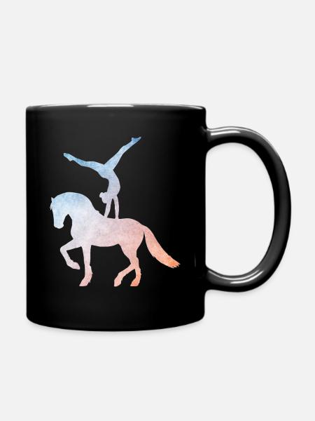 Saut - saut - Volti - chevaux - Mug uni - noir
