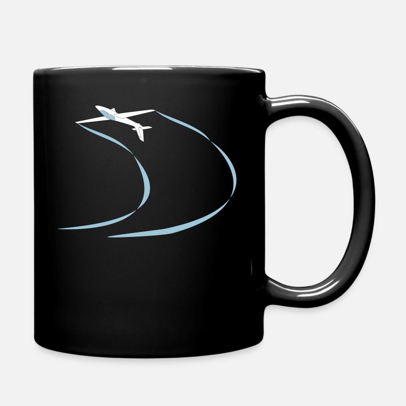 Segelflugzeug Kunst Segelflieger Geschenk fliegen - Tasse einfarbig - Schwarz